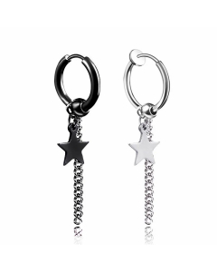 Fashion Star Stainless Steel Dangling Earrings Plating Stainless Steel Earrings 1 Piece