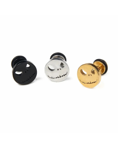 Simple Style Skull Stainless Steel Ear Studs Plating Stainless Steel Earrings 1 Piece