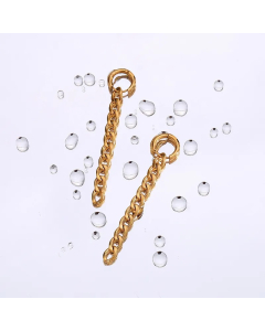 Fashion Geometric Tassel Stainless Steel Drop Earrings Plating Stainless Steel Earrings