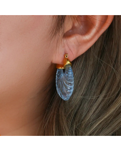 Sweet Stripe Arylic Transparent Earrings