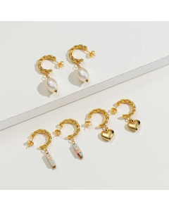 Ethnic Style Geometric Stainless Steel Drop Earrings Plating Stainless Steel Earrings