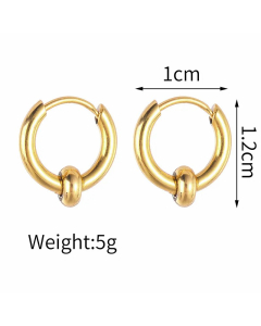Fashion Geometric Stainless Steel Earrings Plating Artificial Pearls Natural Stone Stainless Steel Earrings