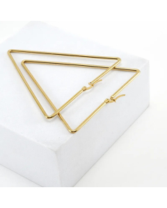 Fashion Triangle Stainless Steel Earrings Plating Stainless Steel Earrings
