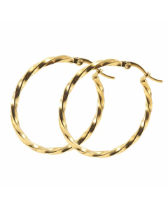 Fashion Round Titanium Steel Earrings Plating Stainless Steel Earrings