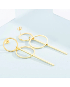 Fashion Geometric Titanium Steel Drop Earrings Plating Stainless Steel Earrings 1 Pair