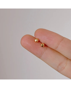 Simple Style Geometric Titanium Steel Ear Studs Gold Plated Stainless Steel Earrings_colorza_1