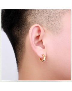 Simple Style U Shape Titanium Steel Earrings Plating Stainless Steel Earrings 1 Piece