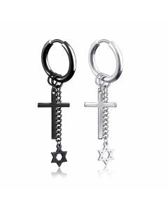 Fashion Cross Stainless Steel Earrings Plating Stainless Steel Earrings 1 Piece