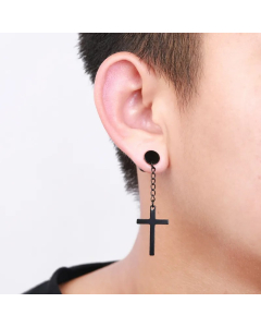 Fashion Cross Stainless Steel Drop Earrings Plating Stainless Steel Earrings 1 Piece