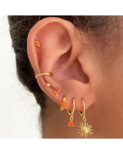 Fashion Sun Stainless Steel Earrings Plating Stainless Steel Earrings