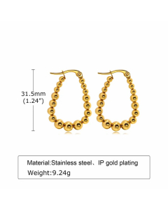 Simple Style U Shape Stainless Steel Earrings Plating Stainless Steel Earrings 1 Pair