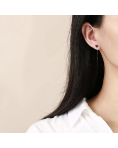 Simple Style Geometric Stainless Steel Drop Earrings Plating Stainless Steel Earrings 1 Pair