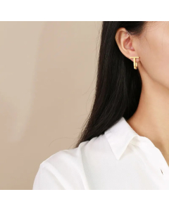 Fashion U Shape Stainless Steel Earrings Plating Stainless Steel Earrings 1 Pair