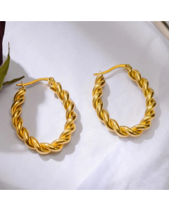 Fashion Solid Color Stainless Steel Earrings Plating Stainless Steel Earrings