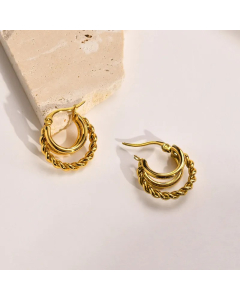Fashion Solid Color Stainless Steel Earrings Plating Stainless Steel Earrings