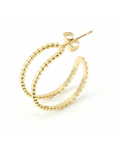Fashion C Shape Stainless Steel Ear Studs Layered Gold Plated Stainless Steel Earrings