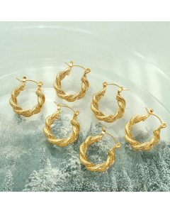 Fashion Solid Color Titanium Steel Earrings Plating Stainless Steel Earrings