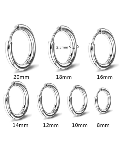 Fashion Round Titanium Steel Earrings Stainless Steel Earrings