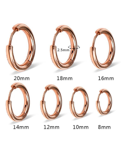 Fashion Round Titanium Steel Earrings Stainless Steel Earrings