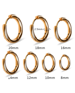Fashion Round Titanium Steel Earrings Stainless Steel Earrings