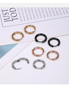 Fashion Round Titanium Steel Earrings Stainless Steel Earrings