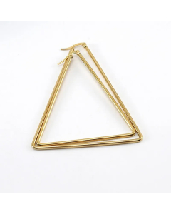 Simple Style Triangle Geometric Stainless Steel Earrings Polishing Stainless Steel Earrings