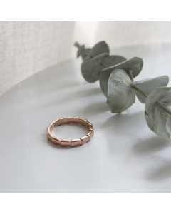 Minimalism Snake-shaped Bamboo Stainless Steel Ring 
