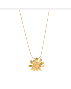 Fashion Flower Stainless Steel Clavicle Chain Necklace 