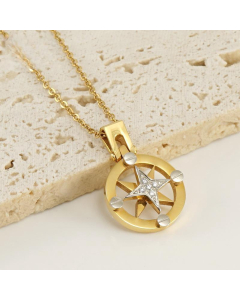 Wholesale Stainless Steel Necklace Four Star Diamond Necklace