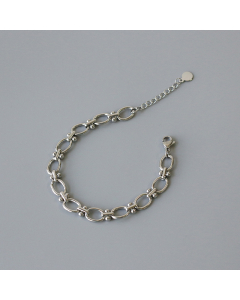 Steel Color Minimalism French Style Chain Ring Gold-plated Stainless Steel Bracelet