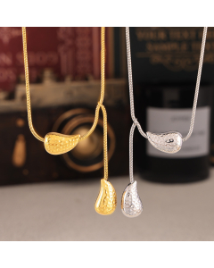 Fringe Water Drops Necklace Wholesale Stainless Steel Stacking Necklace