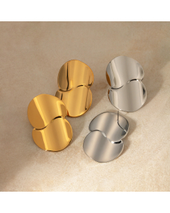 Wholesale Stainless Steel Earrings Hot Sale Minimalist Geometric Curve Earrings Senior Non-fading Jewelry For Women
