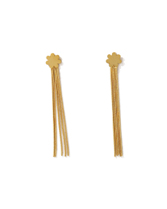 Vintage Geometric Fringe Stainless Steel Long Earrings 