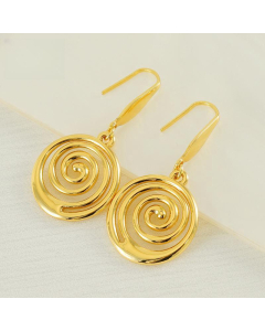 Wholesale Stainless Steel Earrings Geometric Spiral Earrings 