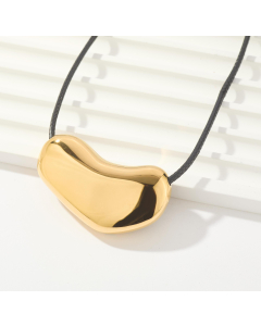 Minimalism Plated 18K Gold Geometric Pendant Necklace Stainless Steel Sweater Chain