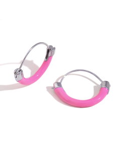 Summer Style Plated 18K Gold Hanging Basket Drop Oil Stainless Steel Earrings 