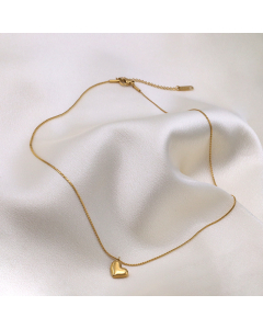 Wholesale Stainless Steel Heart Shaped Necklace French Style Minimalism Non-fading Heart Pendant Necklace
