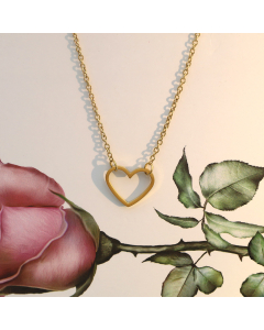 Wholesale Stainless Steel Necklace Hollow Love Necklace