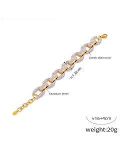 French Style Temperament Light Luxury Inlaid Czech Diamond Bracelet
