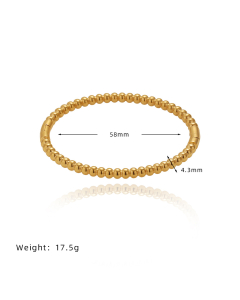 INS Style Simple Style Buckle Bead Bracelet Gold Bead Stainless Steel Jewelry