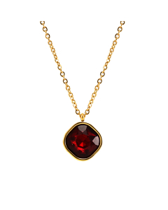 Fine Jewelry Geometric Irregular Zircon Necklace Stainless Steel Pendant Necklace