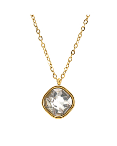 Hot Sale Geometric Irregular Zircon Necklace Stainless Steel Pendant Necklace