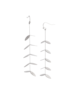Steel Color Non-fading Plated Gold Leaf Tassel Earrings Stainless Steel Earrings 