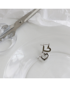 Elegant Sweet Love Heart Earrings Women's Fine Jewelry Wholesale Stainless Steel Earrings