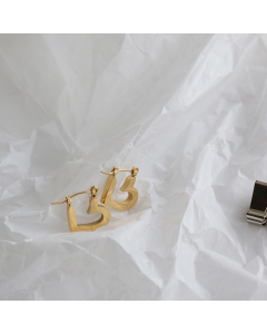 Wholesale Stainless Steel Earrings Elegant Sweet Love Heart Earrings Women's Fine Jewelry