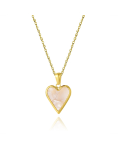 Non-fading Plated 18K Gold Love Shell Necklace Wholesale Stainless Steel Pendant Necklace