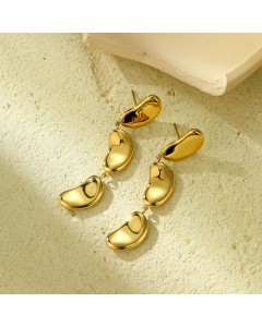 Wholesale Stainless Steel Earrings Love Five-pointed Star Earrings -Gold Color-04
