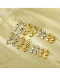 Wholesale Stainless Steel Earrings Love Five-pointed Star Earrings 