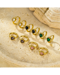 Wholesale Stainless Steel Earrings Love Zircon Earrings 