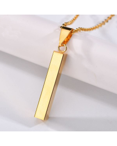 Stainless Steel Minimizilist Necklace-CA7810011-Golden